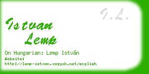 istvan lemp business card